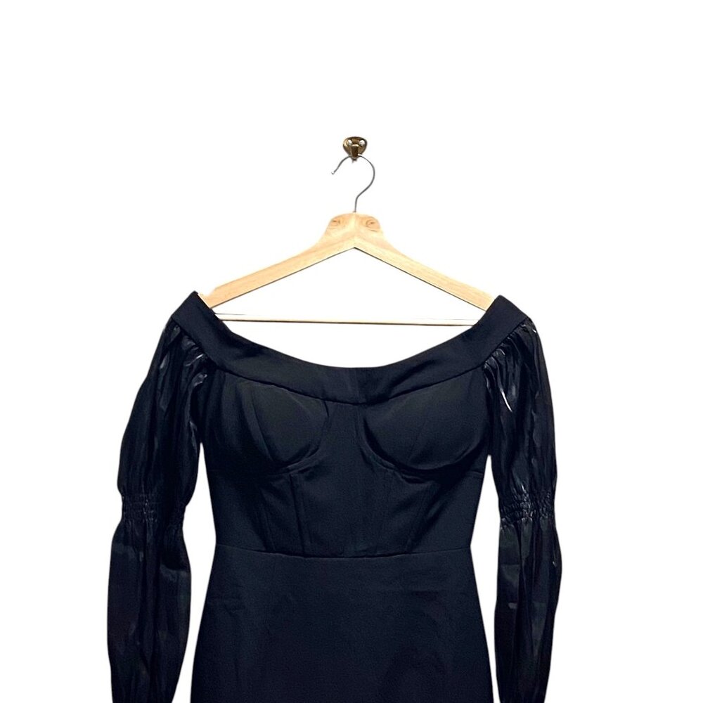 The One By Lichi Off-Shoulder Mini Dress Black Size S - Picture 6 of 15